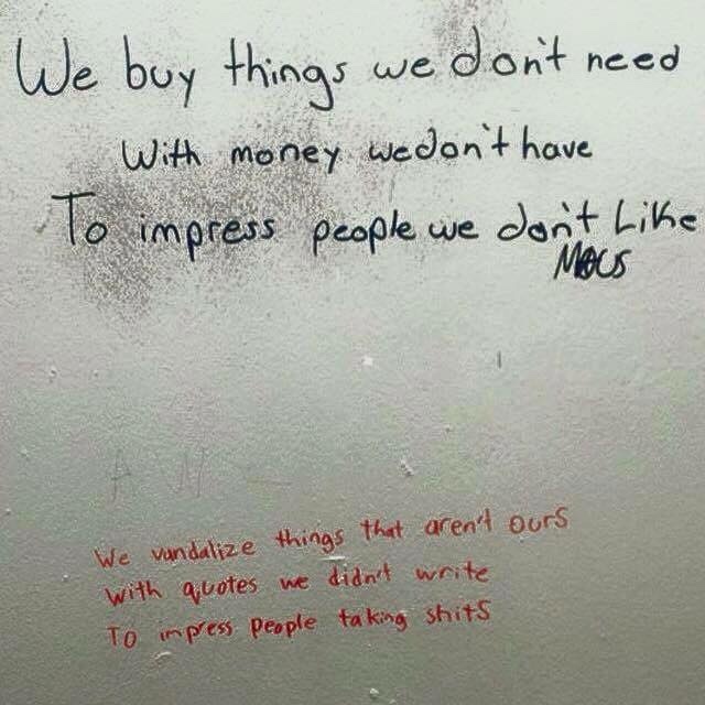 This smacks of vandalism - Toilet, Quotes, , Vandalism, The writing is on the wall