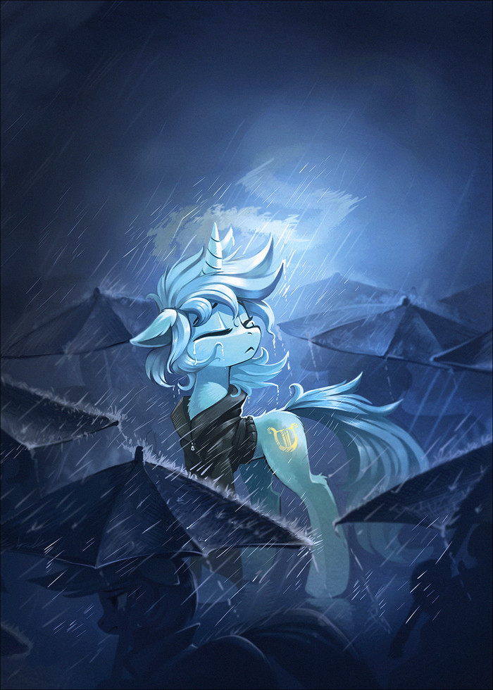 Background Pony - Lyra Heartstrings, Background Pony, PonyArt, My Little Pony, Semi-Grimdark, Ramiras