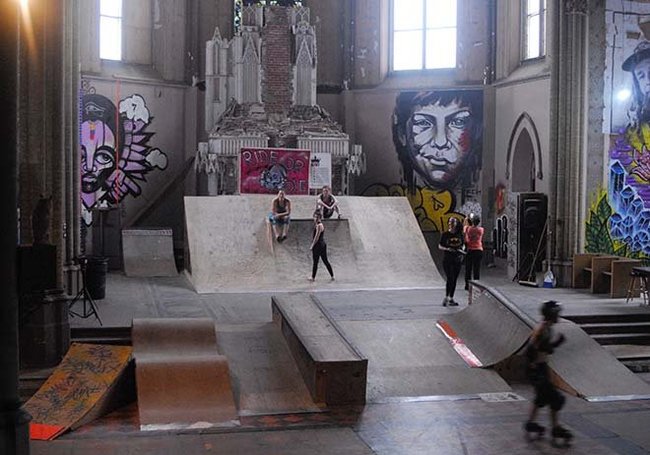 Skatepark in a former church. - Skate park, Spirituality, USA, Longpost