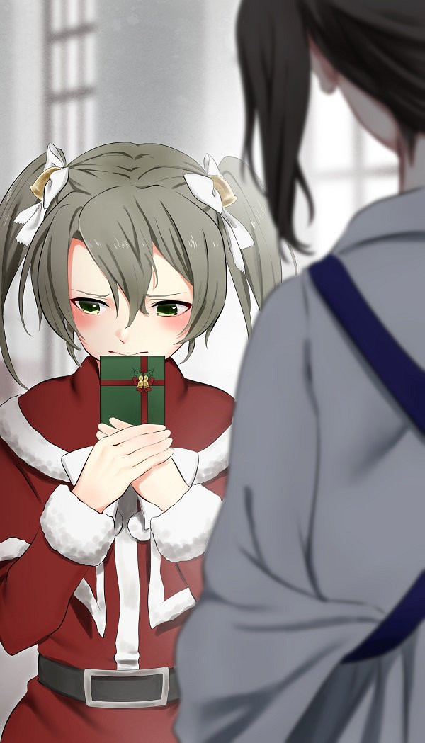 Kaga-san, you know... - Kantai collection, Zuikaku, Kaga, Anime, Anime art, Santa costume, Longpost