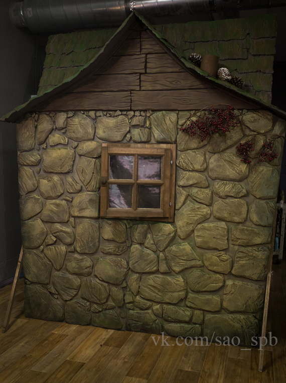 Witch's house. Screen decoration for the theatre. Process of creation. - My, Scenery, Screen, Prop School, Stand, Cosplay, Props, Longpost, Needlework with process