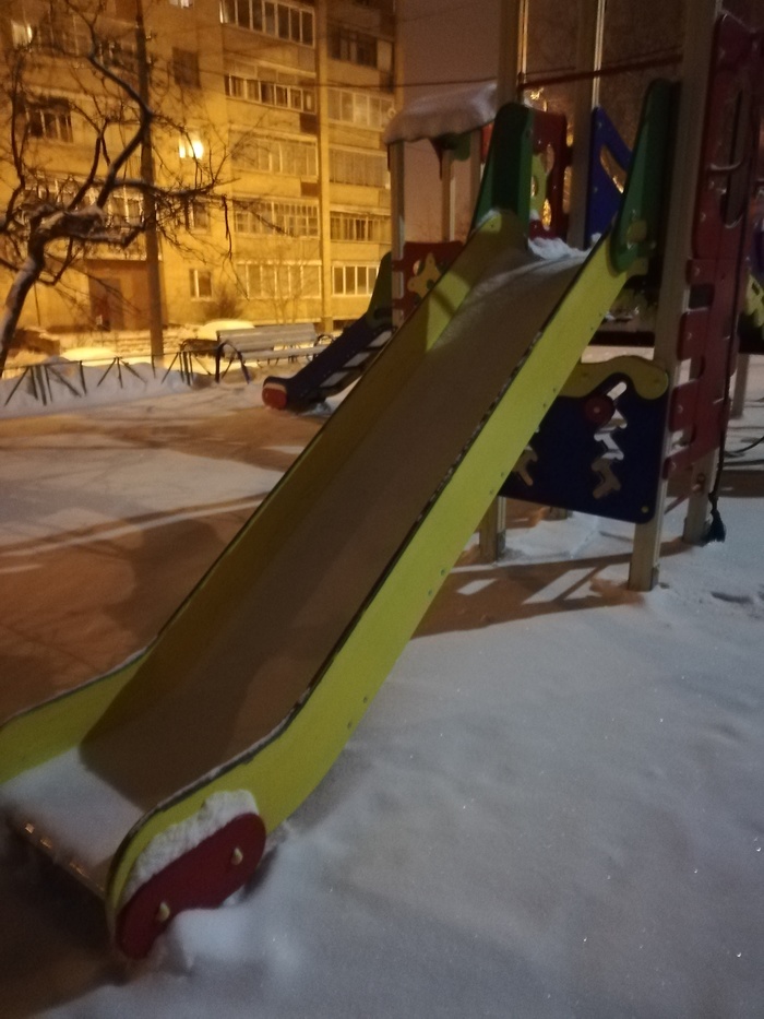 Safe slide - The photo, Longpost, Slide, Playground