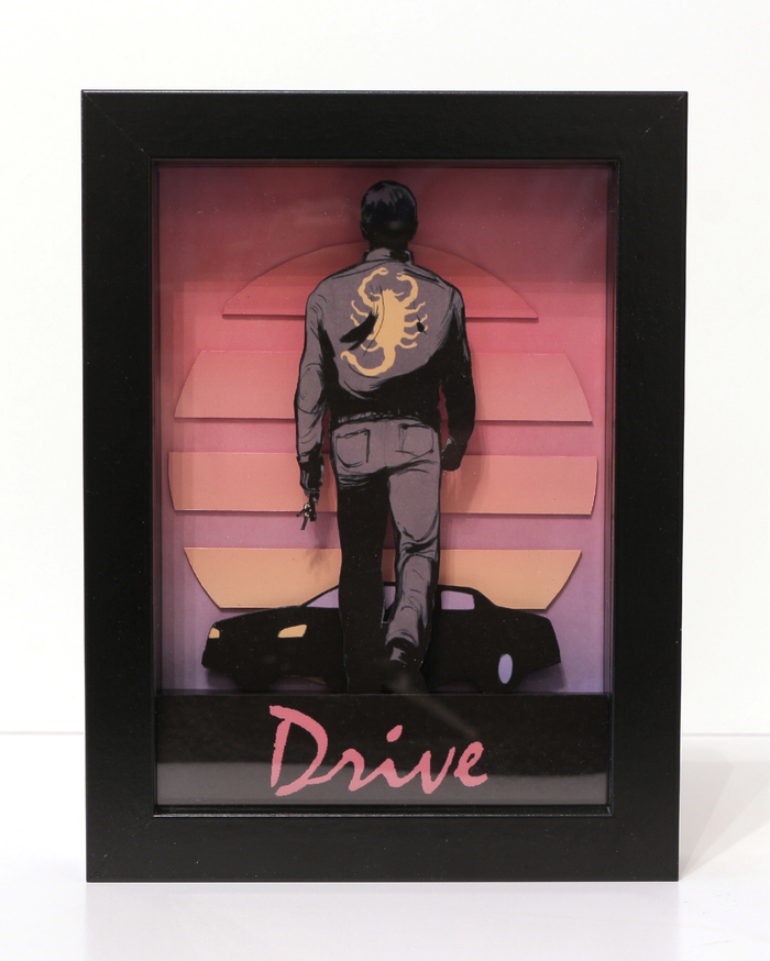 Diorama Drive - My, Diorama, Art, With your own hands, Drive, Ryan Gosling, Longpost, Needlework without process
