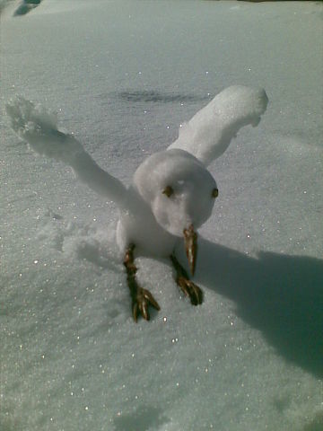 snow bird - My, Snow figures, Folk art, Parents and children