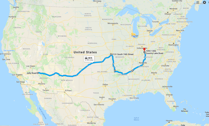 Около 3500км дороги в 40 минутах