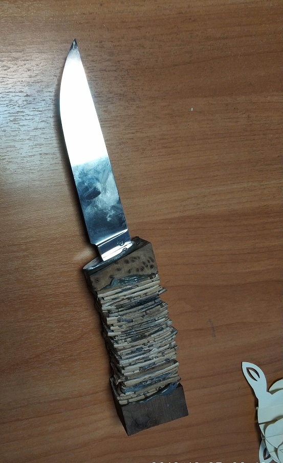 Knife in the kitchen for cutting meat - My, , Longpost, Handmade