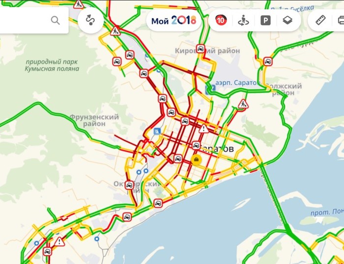 Saratov - 10 points! - Saratov, My, Longpost, Traffic jams, Saratov vs Omsk