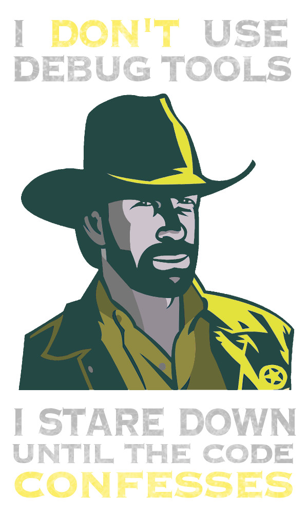 Print with Chuck - PNG, T-shirt printing, Print, Chuck Norris, Programming