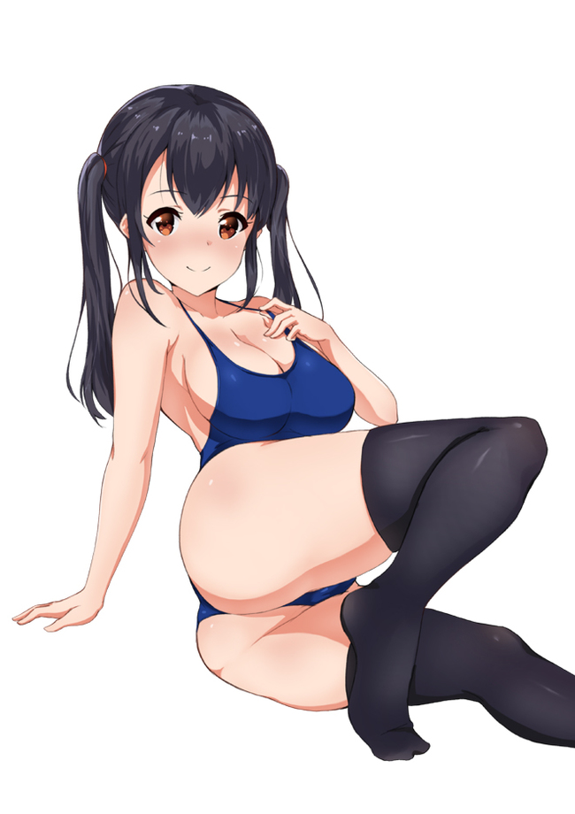 Anime Art #170 - Anime art, Little sister, Kneesocks, Swimsuit, Anime, Chan, Milota, Knee socks