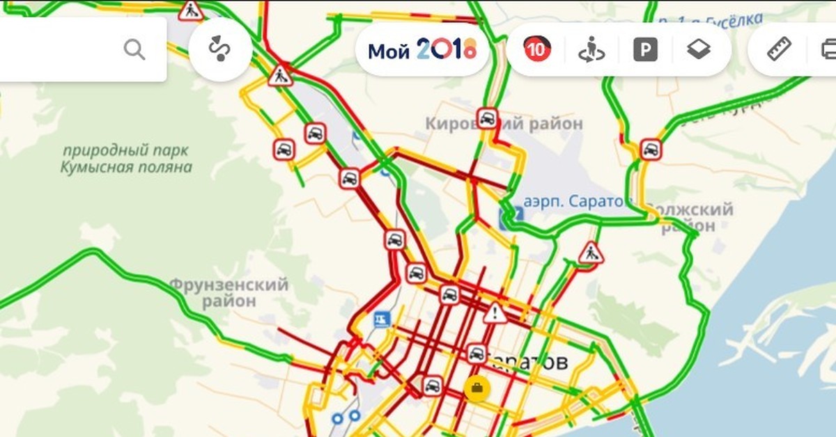 Карта пробок в саратове