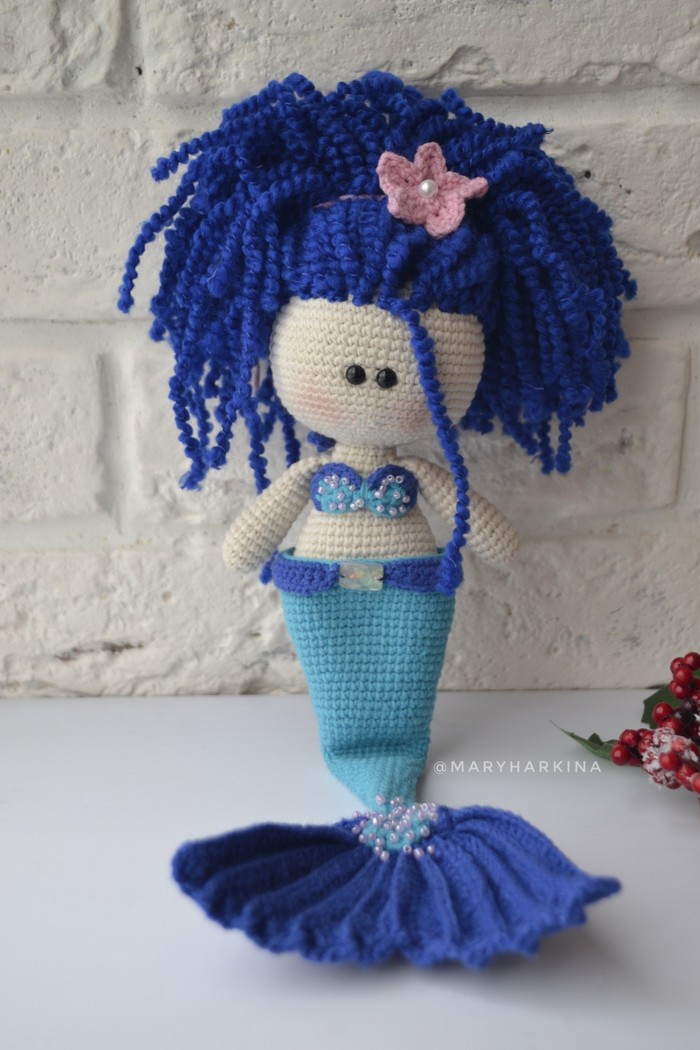 Mermaid - My, Crochet, Doll, Mermaid, Longpost
