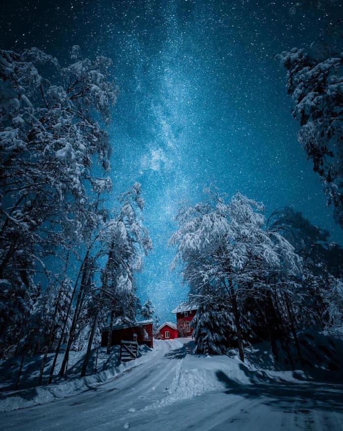 Winter - Winter, Cold, Snow, Sky, Stars, Stars