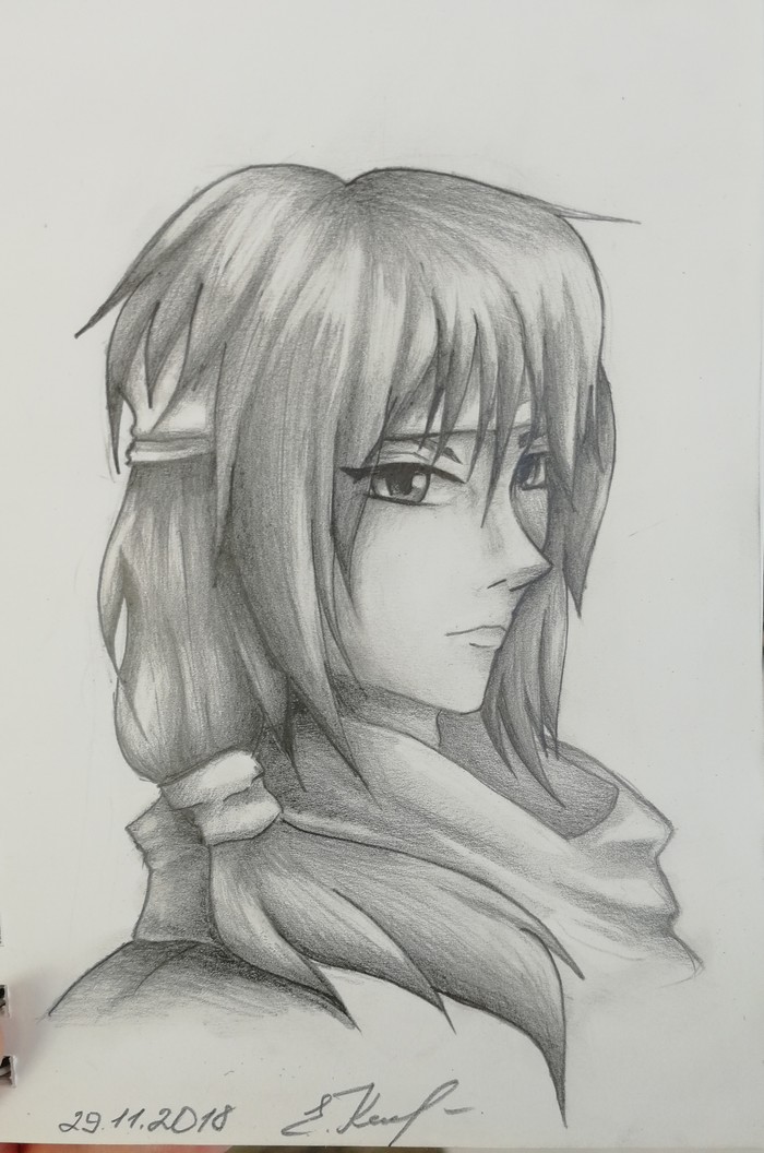 noname - My, Art, Pencil drawing, Anime, Anime art