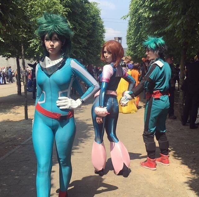 Uraraka, hey! - Anime, Boku no hero academia, Midoriya izuku, Uraraka ochako, Cosplay, Memes, Rule 63