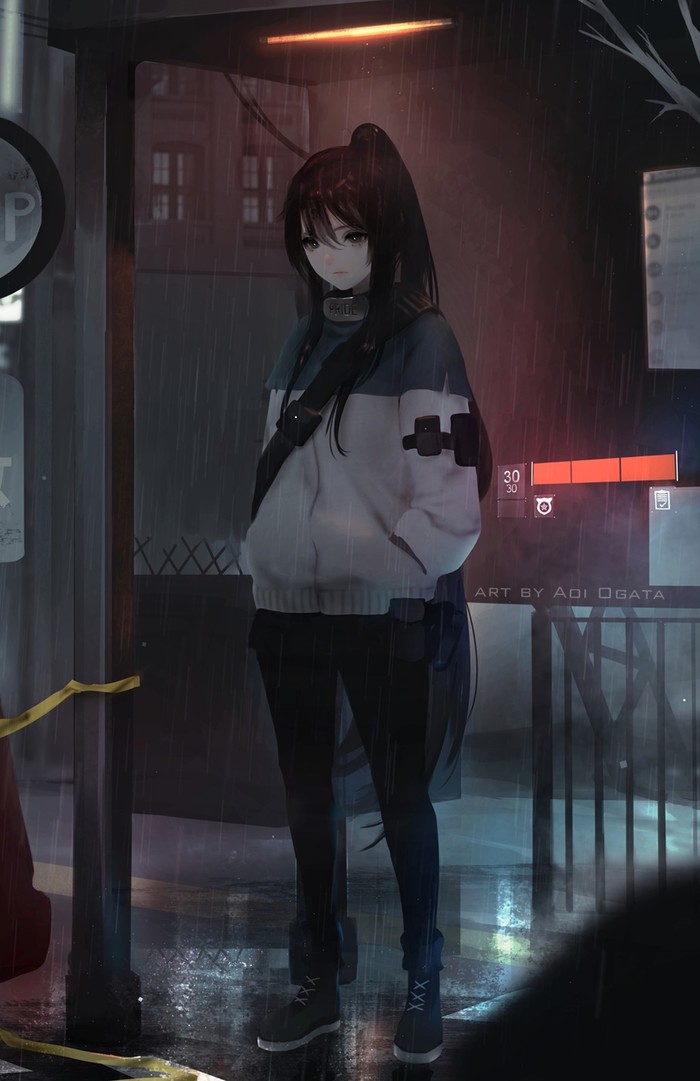 By Aoi Ogata - Aoi ogata, Art, Drawing, Rain, Games, Tom clancys the division