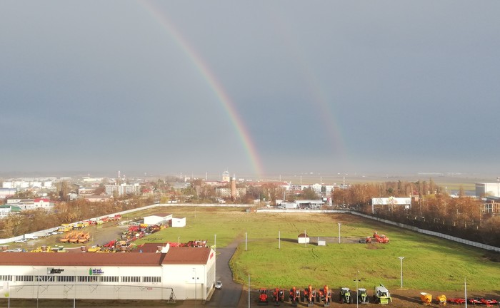 Krasnodar Airport radiates a rainbow. - My, The airport, Rainbow, Double Rainbow, Krasnodar