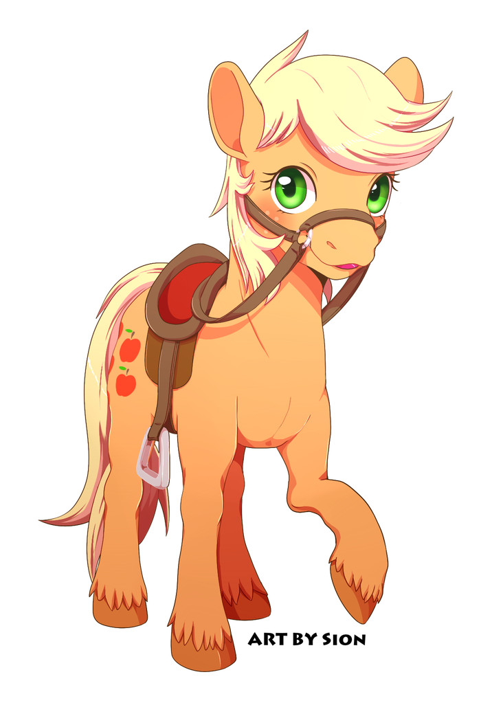 Ready for a ride - My little pony, Applejack, G1, Saddle, Aosion