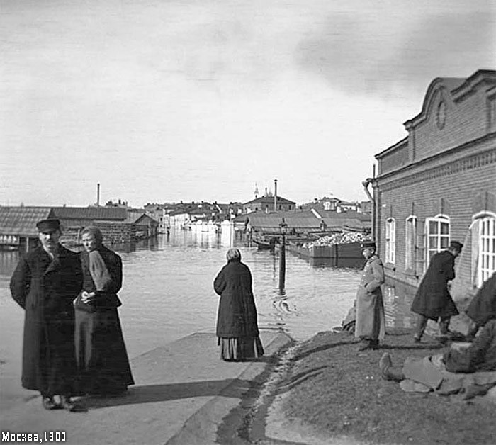 Great Moscow flood of 1908 in photographs - Moscow, Потоп, , Old, archive, Longpost