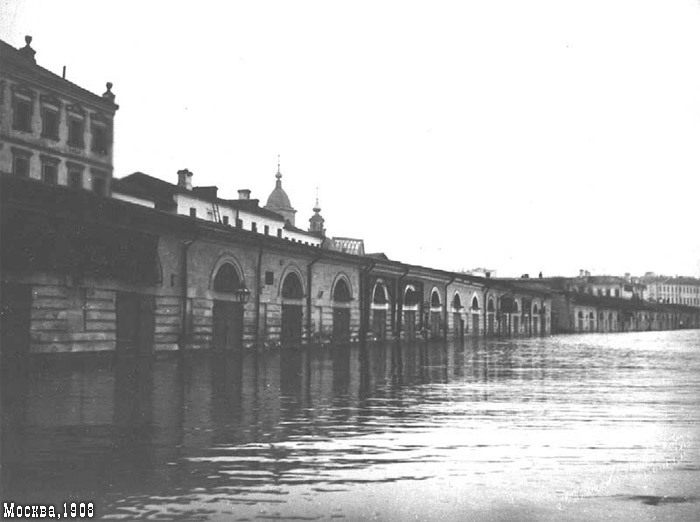 Great Moscow flood of 1908 in photographs - Moscow, Потоп, , Old, archive, Longpost