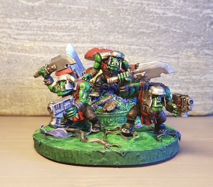 Orcs (easy-to-build) - My, Warhammer 40k, Painting miniatures, Orcs, Orks, Wh miniatures, Longpost