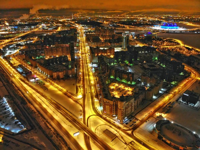 St. Petersburg, next to the Lakhta Center under construction - My, Lakhta Center, Saint Petersburg, DJI Mavic Air, , Savushkina