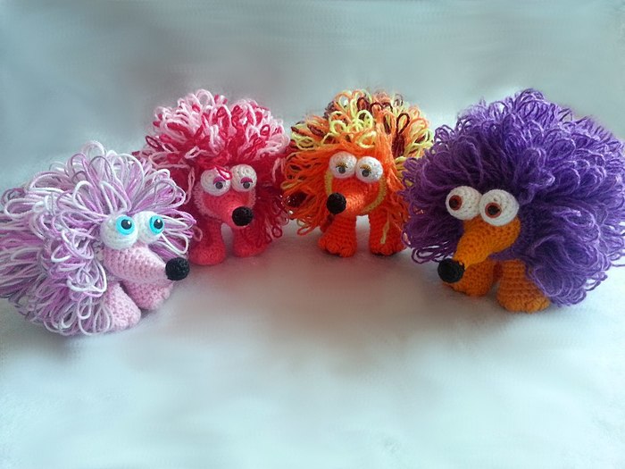 Hedgehogs in the fog :)))) - My, Crochet, Knitted toys, Soft toy, Toys, , Hedgehog in the fog