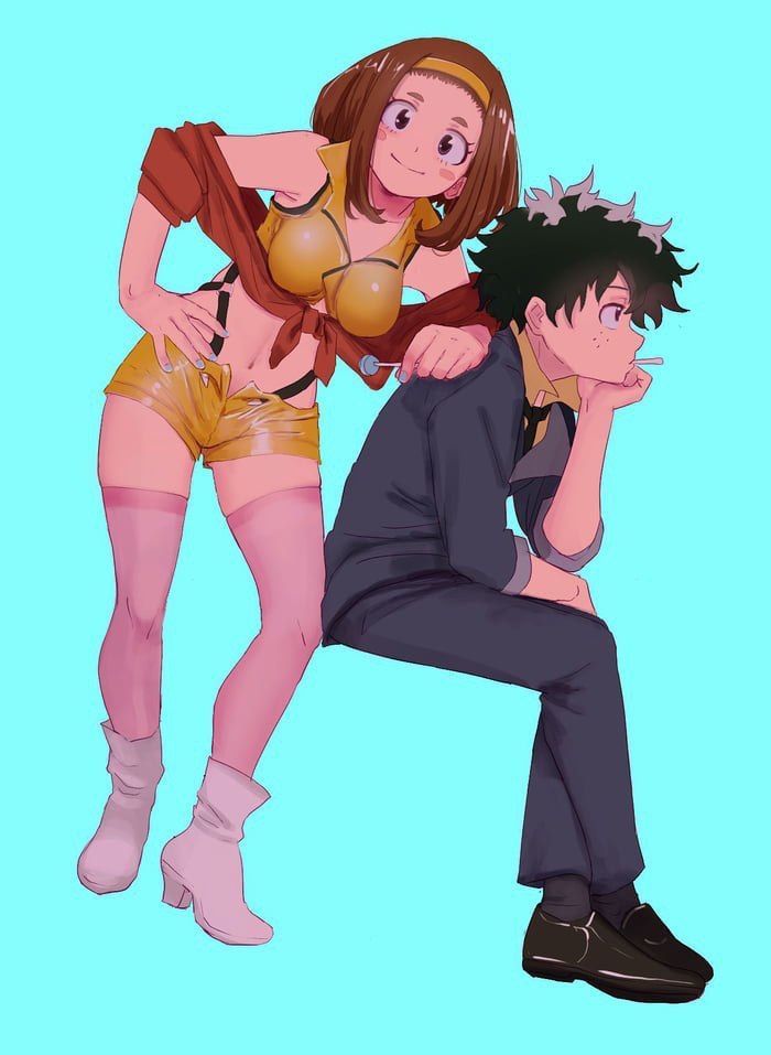  , Boku No Hero Academia, Anime Art, , Cowboy Bebop, Midoriya izuku, Uraraka Ochako, Urakaka Ochako