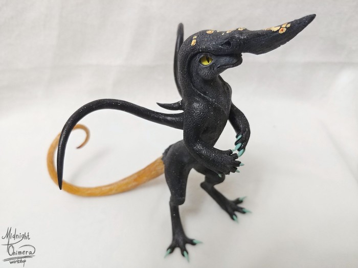 The finished figurine of my species is Gaizar. - My, Needlework without process, Polymer clay, Handmade, Longpost