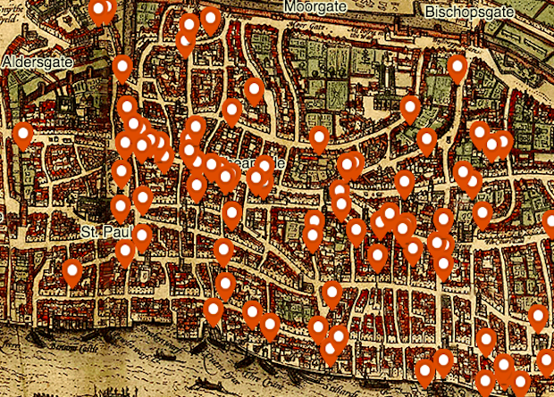 Interactive map tells about the murders in medieval London - The science, news, Story, London, Interactive, Murder, Middle Ages