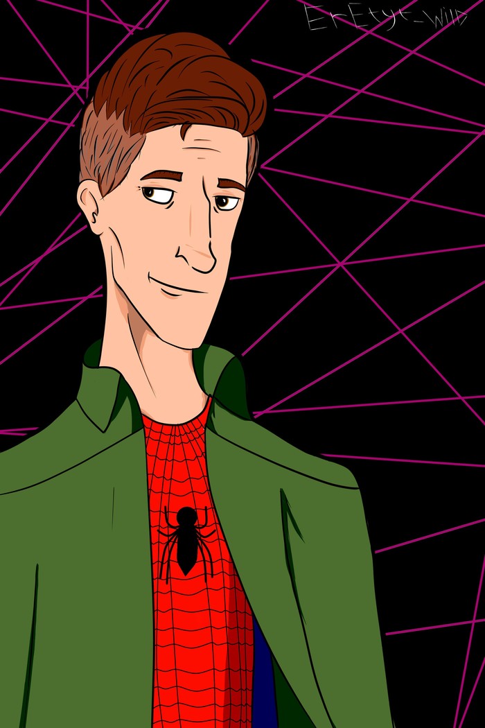 Peter Parker - My, Spiderman, Spider-Man: Across the Universes, Drawing, Peter Parker, Longpost