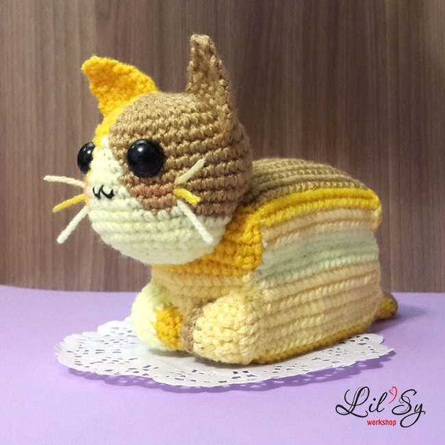 Catlab - My, cat, Memes, Loaf, , Neesh Podumu, Needlework without process, Crochet, Author's toy, Longpost