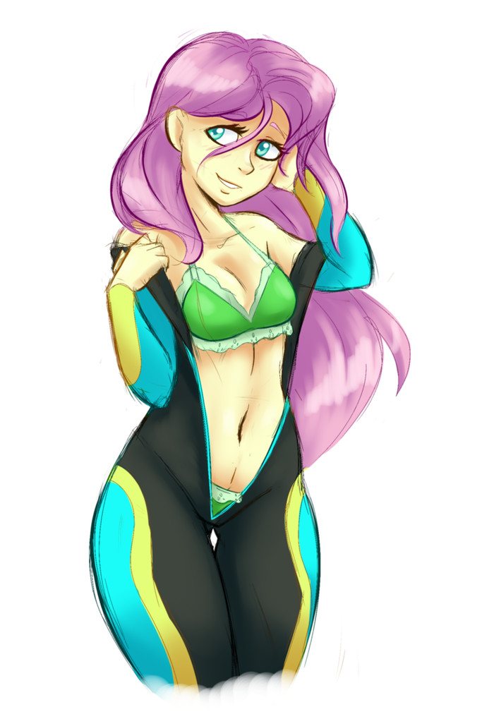 Swimsuit Fluttershy, My Little Pony, Equestria Girls, , Ambris, MLP Edge