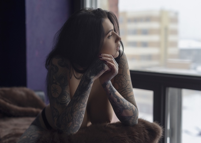 Evgeniya Talanina - NSFW, Evgeniya Talanina, Girls, Models, Erotic, Boobs, Girl with tattoo