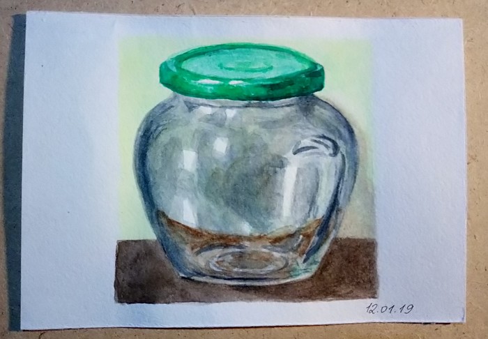 Jar - Drawing, My, Jar, Watercolor