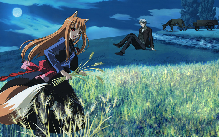 Do you like apples? - Anime art, Anime, Spice and Wolf, Horo holo, Holo, Kraft lawrence, Longpost