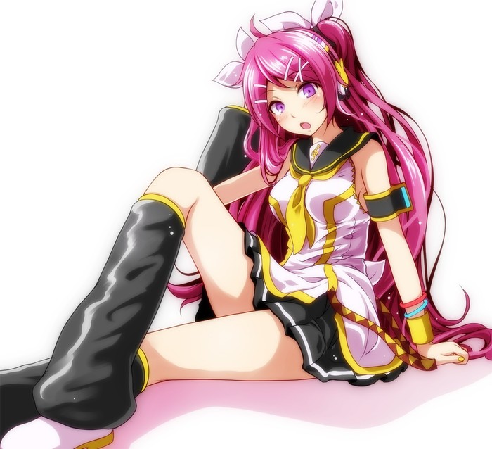 Rin, does it suit me? - Anime, Not anime, Vocaloid, Megurine luka, Anime art, Pixiv, 