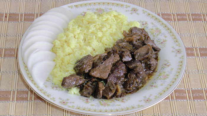 Liver stewed in white wine - My, Video recipe, Liver, White wine, Video, Recipe, Food, Extinguishing