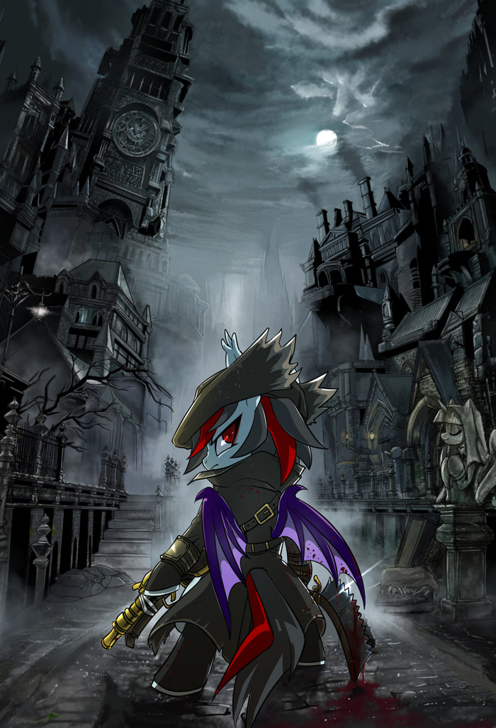 Good Hunter! - My Little Pony, Bloodborne, Crossover, Original Character, Batpony, Renokim, Кроссовер