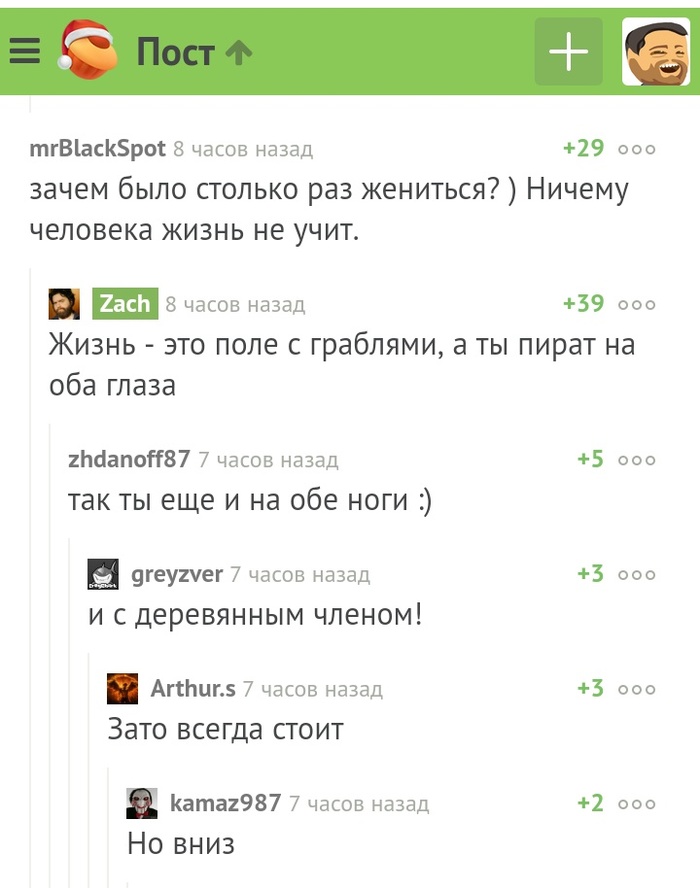 Пират... - Юмор, Комментарии на Пикабу, Комментарии, Скриншот