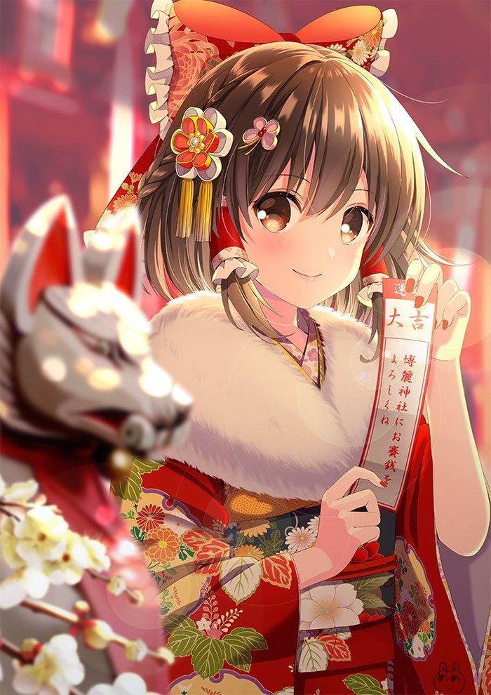 Hakurei Reimu - Touhou, Hakurei Reimu, Anime Art, Аниме, Не аниме, Yuuka Nonoko