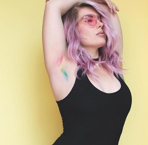 Women have come up with a new fashion and dye their armpit hair in bright colors. - , Fashion, Video, Longpost