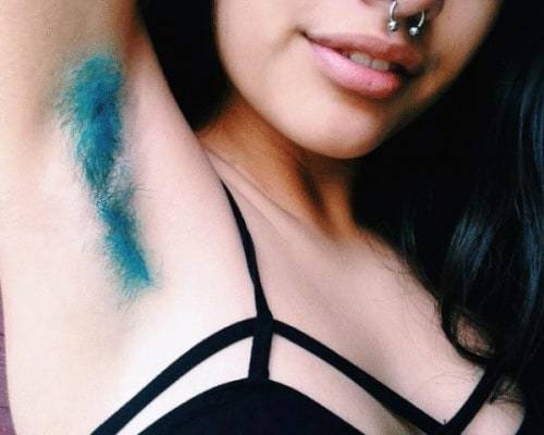 Women have come up with a new fashion and dye their armpit hair in bright colors. - , Fashion, Video, Longpost