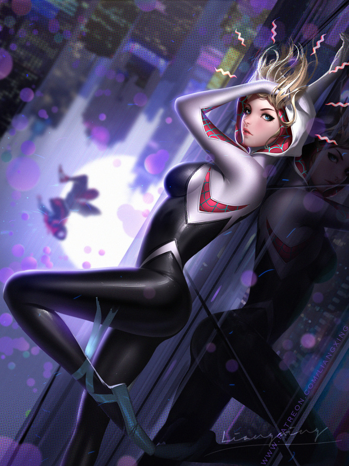 Spider Gwen Art , Liang Xing, Marvel, Spider-gwen,  , , 