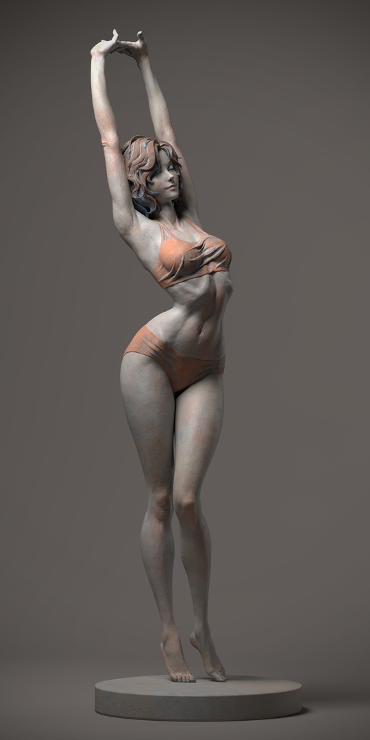 By Qi Sheng Luo - Figurine, beauty, Beautiful, Longpost, 3D modeling, Qi Sheng Luo, Figurines