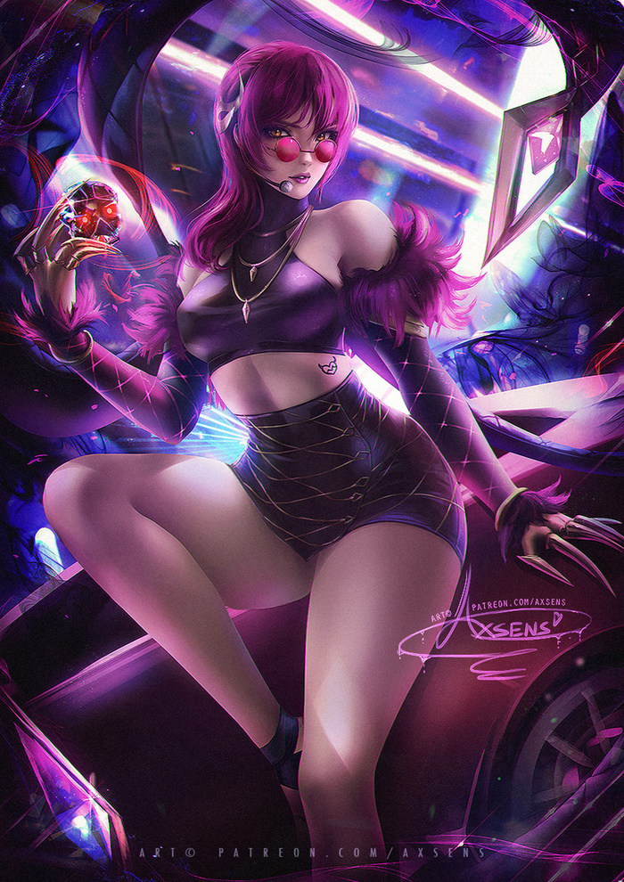 K/DA Evelynn Art - Art, Axsens, League of legends, Evelynn, KDA, Girls