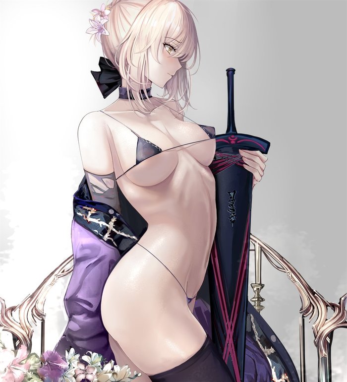 Saber alter - NSFW, Anime, Anime art, Fate grand order, Artoria pendragon, Saber alter, Boobs, Underwear