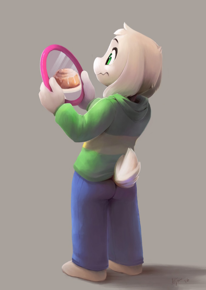 Mirror Mirror - Undertale, Games, Art, Asriel, Mirror, Reflection, Ajin