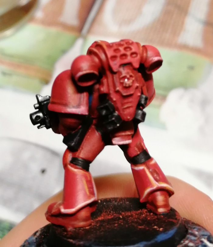 The first attempts to paint the Space Marines - My, Warhammer 40k, Space Marine, Ultramarines, Painting miniatures, Longpost