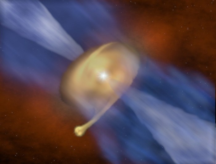 ALMA photographed an unusual star duo - Space, Alma, The photo, Longpost, Binary star