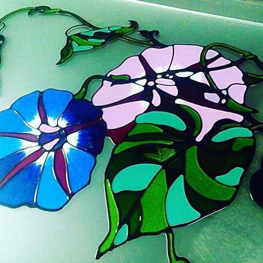 Glass stories - My, Glass, Painting on glass, Stained glass, Drawing, Handmade, Painting, Longpost